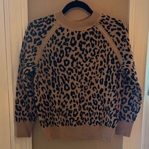 J. Crew Leopard Print Sweater - Brown and Black